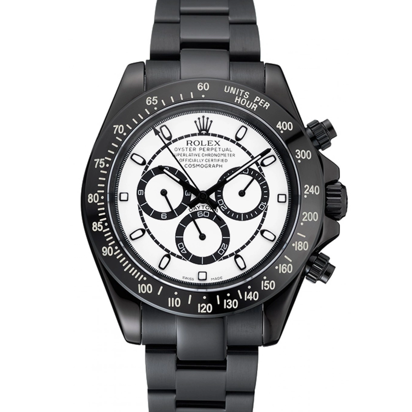 AAA replica watch Cosmograph And Black Case Black Dial White Bracelet And 1454249 Stainless Daytona Rolex Steel 0515